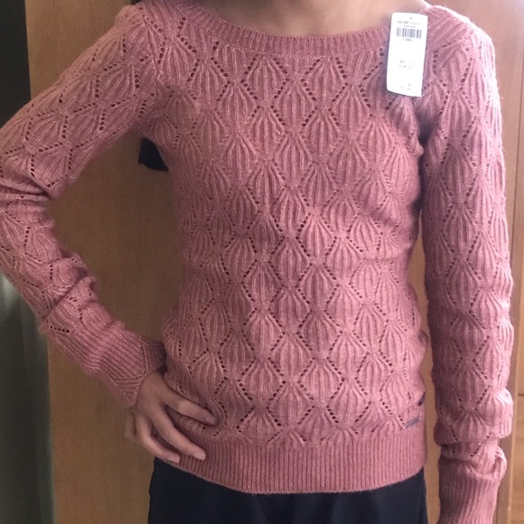 Abercrombie NWT XS Pointelle Scoop- Back Sweater - Picture 2 of 10